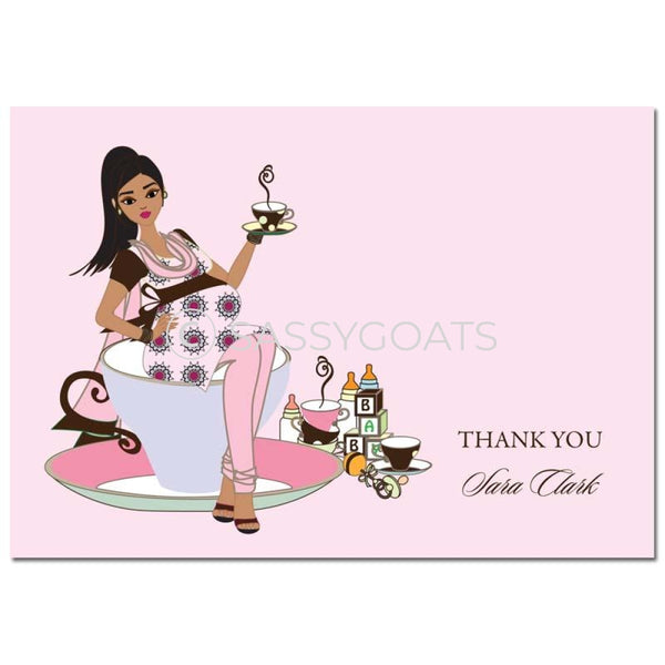 Baby Shower Thank You Card - Teacup Mommy South Asian