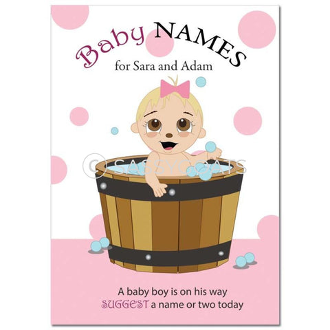 Blonde Baby Shower Games - Bucket Name Suggestions
