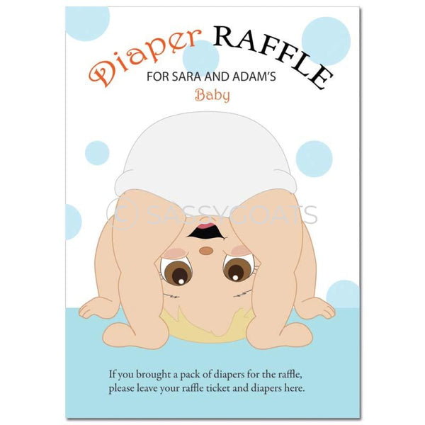 Blonde Baby Shower Games - Bum Diaper Raffle