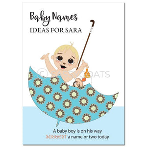 Blonde Baby Shower Games - Umbrella Name Suggestions