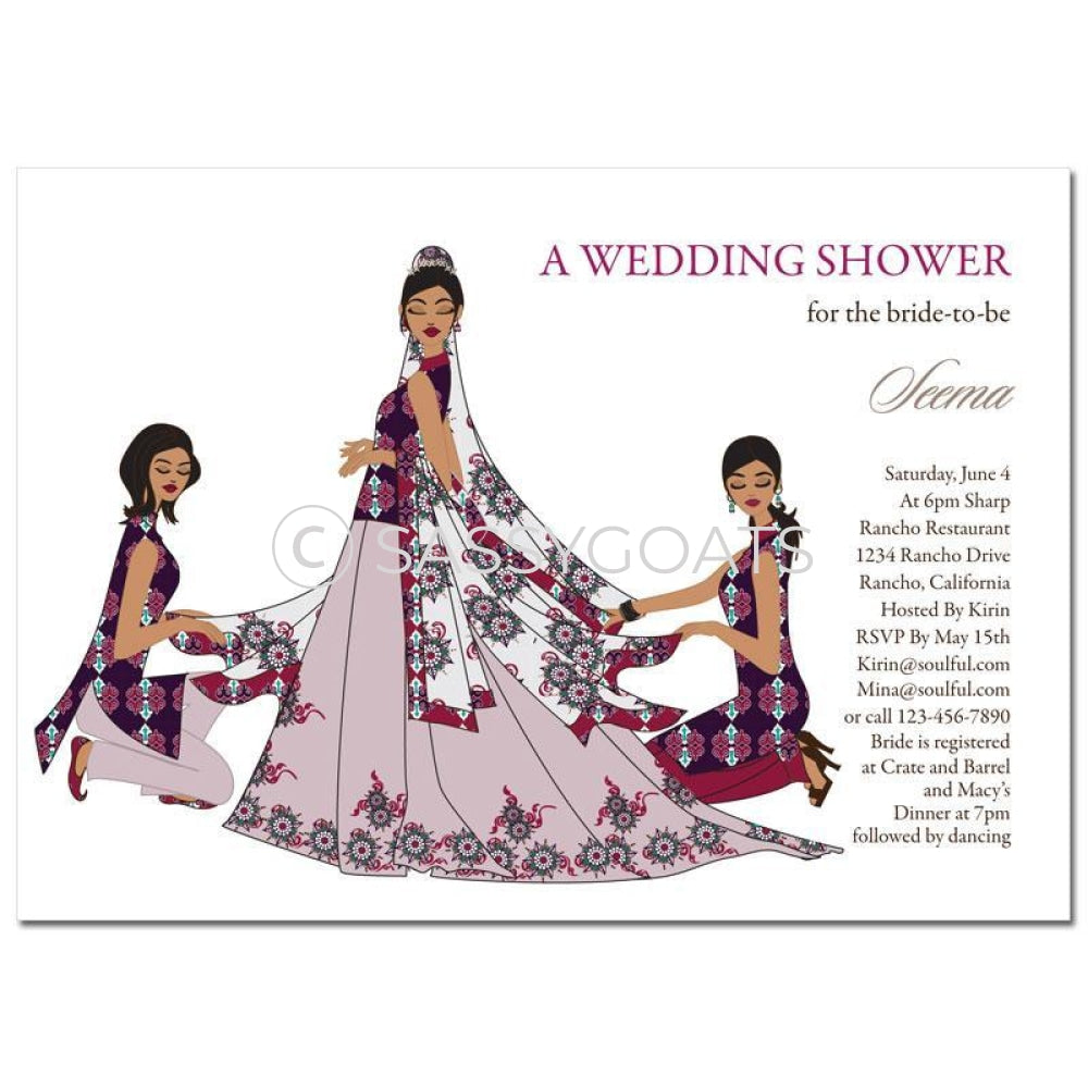 Bridal Shower Dholki Invitation - Party Divas Indian