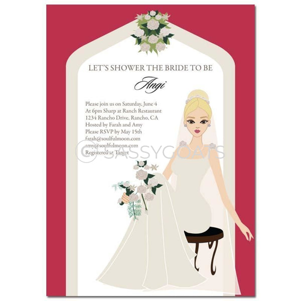 Bridal Shower Invitation - Arch Diva Blonde