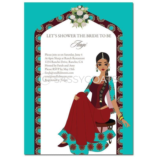 Bridal Shower Invitation - Arch Diva Indian