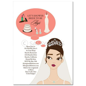 Bridal Shower Invitation - Planner Brunette
