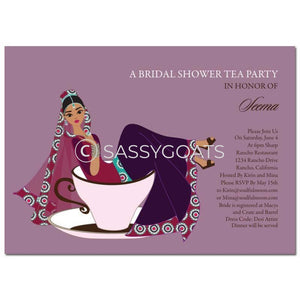Bridal Shower Invitation - Teacup Bride Indian