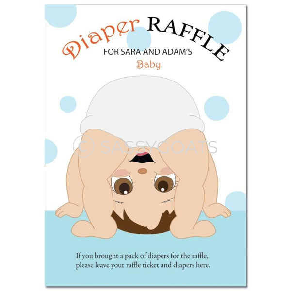 Brunette Baby Shower Games - Bum Diaper Raffle