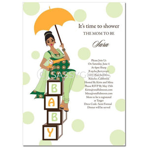 Indian Baby Shower Invitation - Diva Blocks