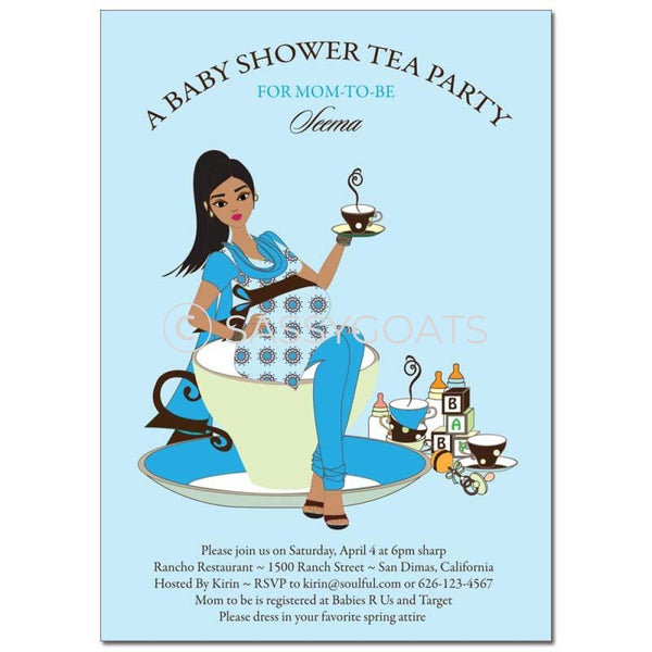 Indian Baby Shower Invitation - Teacup Mommy