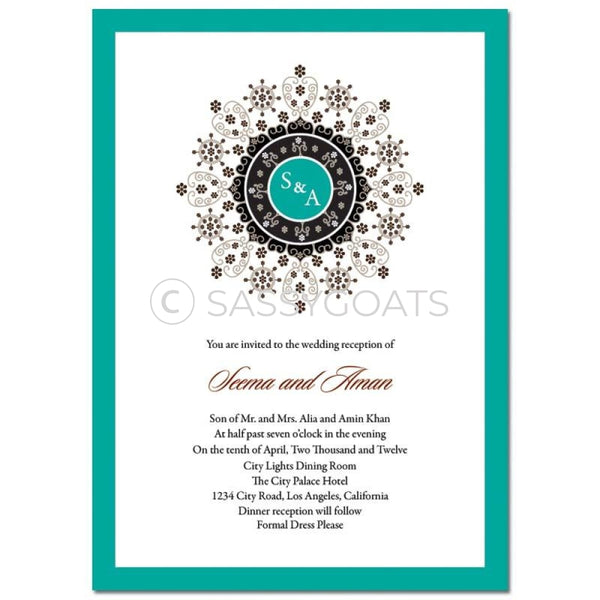 Indian Wedding Invitation - Enchanting Emblem