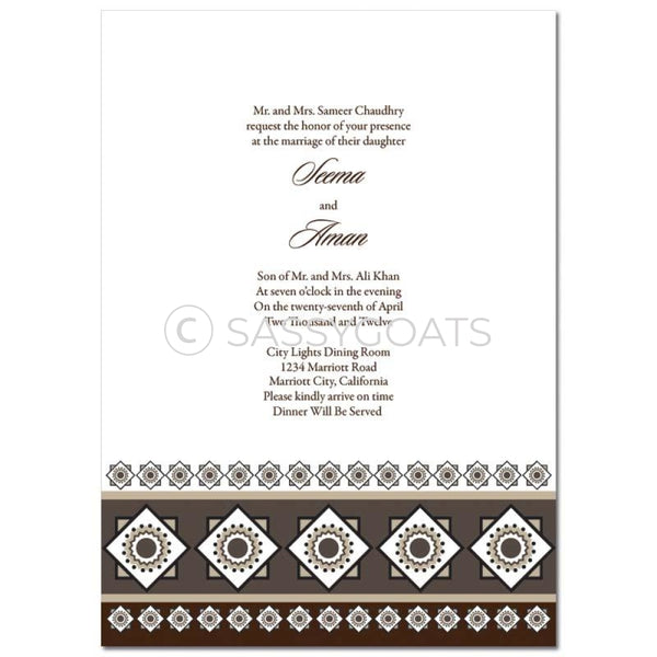 Indian Wedding Invitation - Magestic Tile
