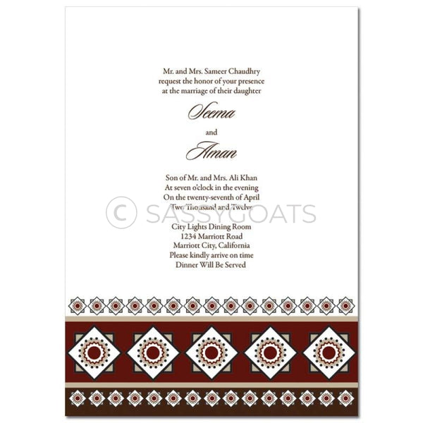 Indian Wedding Invitation - Magestic Tile
