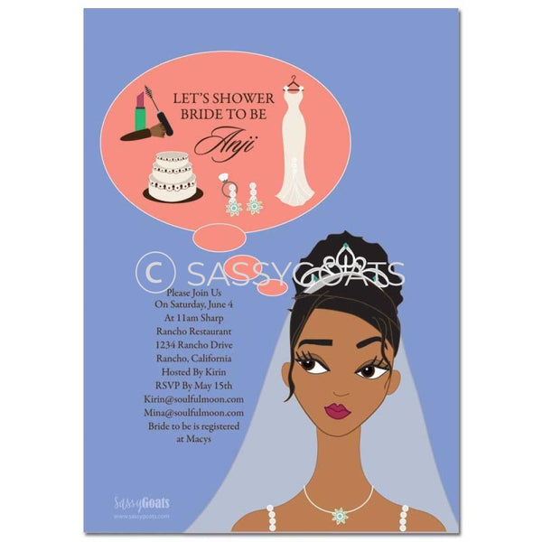Online Invitation - African American Bridal Shower Digital Planner