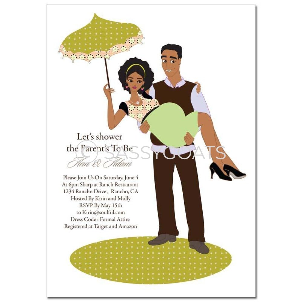 African American Baby Shower Invitation - Mommy Cargo