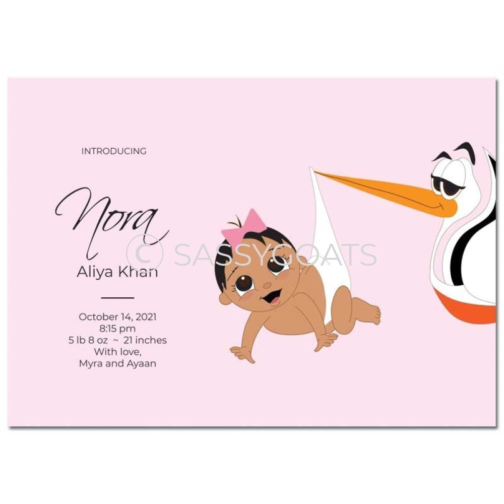 Baby Shower Announcement - Stork