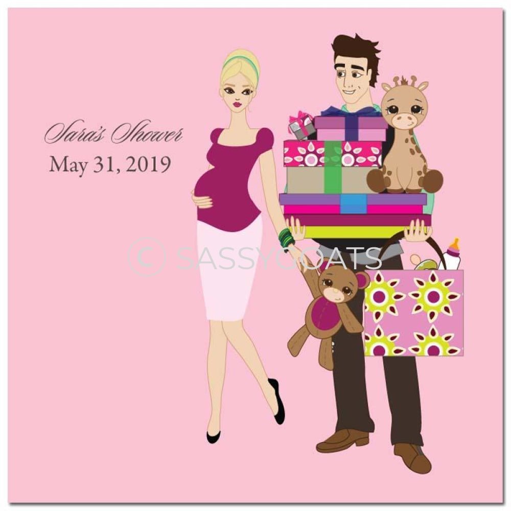 Baby Shower Party And Gift Stickers - Bounty Blonde