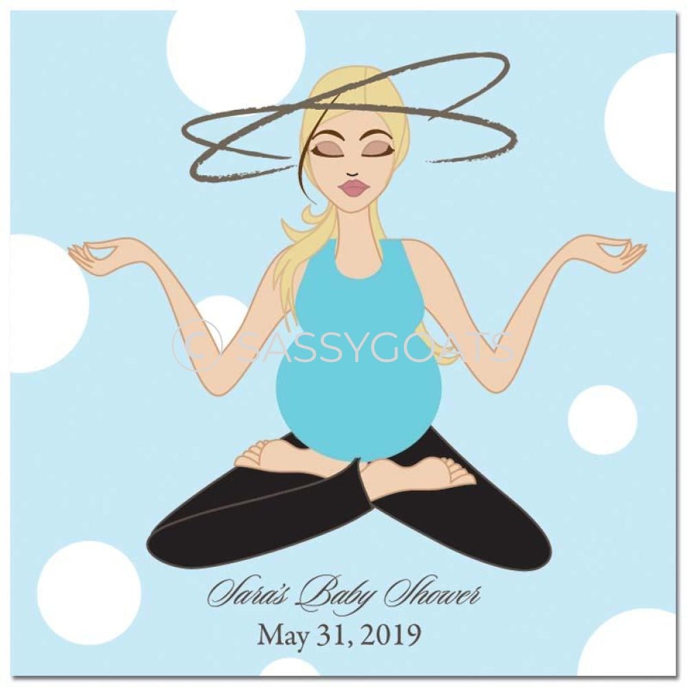 Baby Shower Party And Gift Stickers - Meditating Mommy Blonde