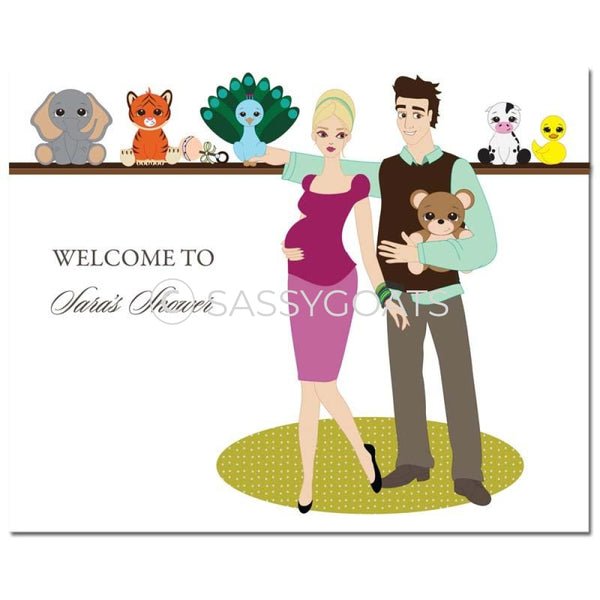 Baby Shower Party Poster - Shelf Blonde