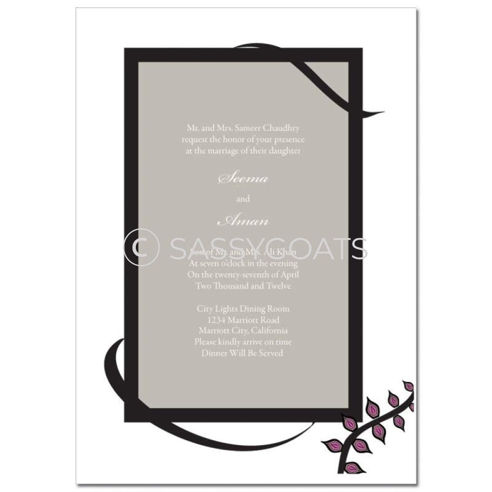 Indian Wedding Invitation - Eastern Vines